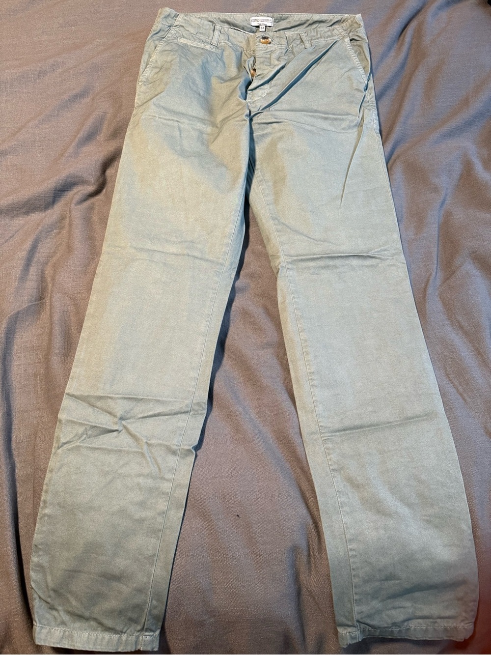 Cuisse de Grenouille France Sage Green Slim Fit Pants Chinos 33